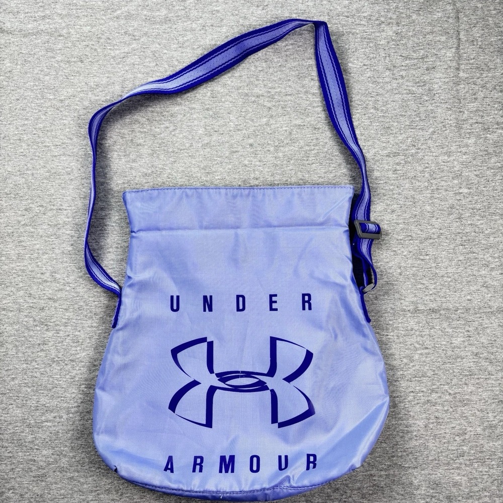 Under‎ Armour Lavender Louden Crossbody Nylon Bag Tote Logo Adjustable Strap